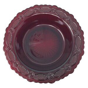 Vintage Avon 1876 Cape Cod Ruby Red Glass Rim Soup Bowl (7 3/8")